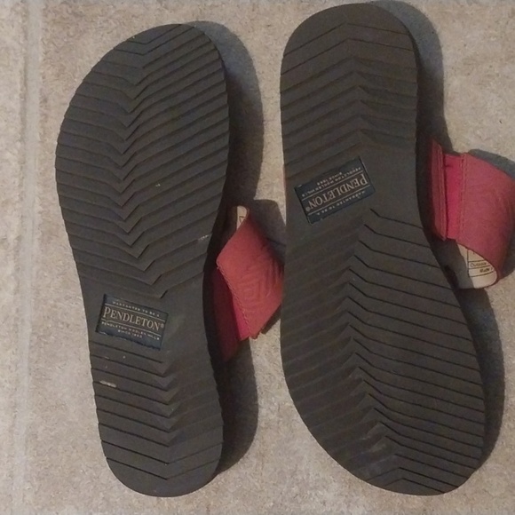 Pendleton Madeira Beach Thong Sandals - Orange/Red Size 7 - Picture 5 of 8